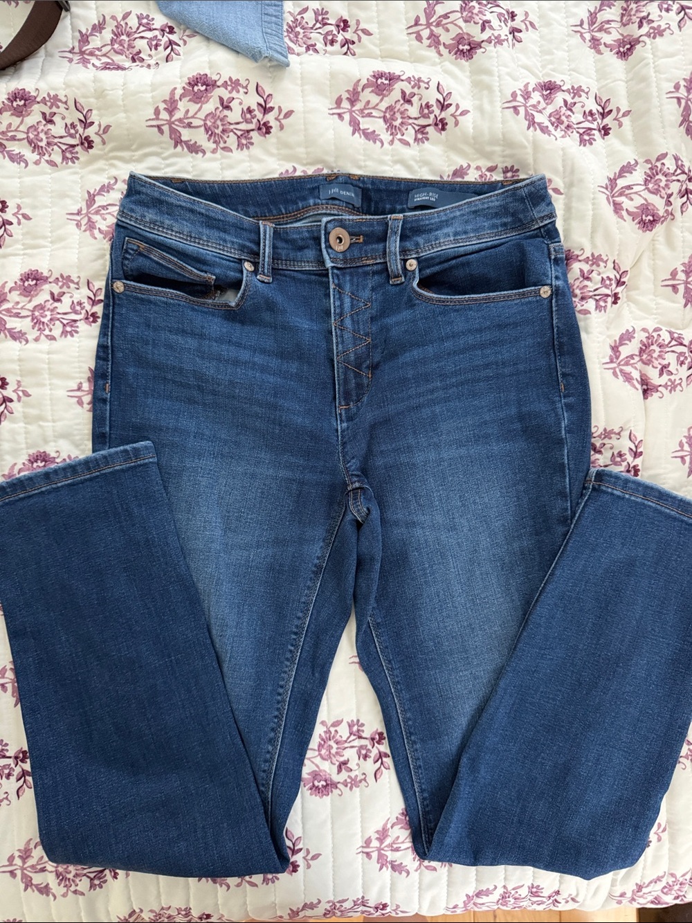 High rise straight leg jeans